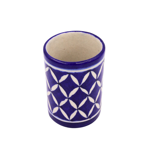 Blue Pottery Blue Color Pen Holder