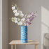 Blue Pottery Decorative Cylindrical Vase