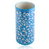 Blue Pottery Decorative Cylindrical Vase—Cyan Blue