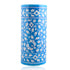 Blue Pottery Decorative Cylindrical Vase—Cyan Blue