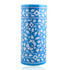 Blue Pottery Decorative Cylindrical Vase—Cyan Blue