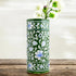 Blue Pottery Decorative Cylindrical Vase—Green