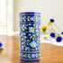 Blue Pottery Decorative Cylindrical Vase—Royal Blue
