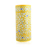 Blue Pottery Decorative Cylindrical Vase—Yellow