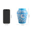 Blue Pottery Decorative Handi Vase—Cyan Blue