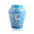 Blue Pottery Decorative Handi Vase—Cyan Blue