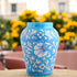 Blue Pottery Decorative Handi Vase—Cyan Blue