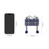 Blue Pottery Decorative Key Holder—Blue—2 Hooks