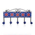 Blue Pottery Decorative Key Holder—Blue—5 Hooks