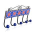 Blue Pottery Decorative Key Holder—Blue—5 Hooks