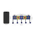 Blue Pottery Decorative Key Holder—Blue & Yellow—5 Hooks