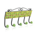 Blue Pottery Decorative Key Holder—Lime Green—5 Hooks