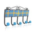 Blue Pottery Decorative Key Holder—Turquoise—5 Hooks