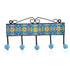 Blue Pottery Decorative Key Holder—Turquoise—5 Hooks