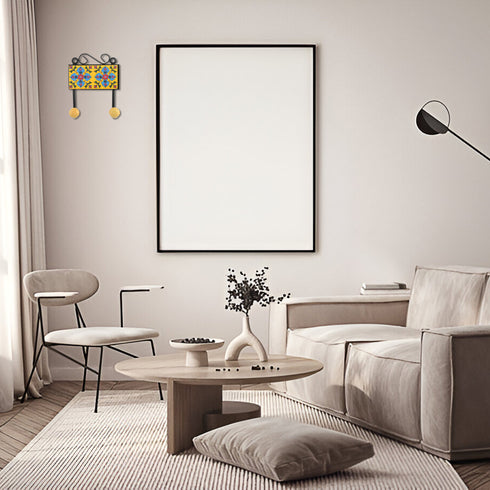 Blue Pottery Decorative Key Holder—Tuscany—2 Hooks