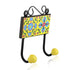 Blue Pottery Decorative Key Holder—Yellow—2 Hooks