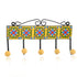 Blue Pottery Decorative Key Holder—Yellow—5 Hooks