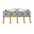 Blue Pottery Decorative Key Holder—Yellow—5 Hooks