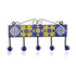 Blue Pottery Decorative Key Holder—Yellow & Blue—5 Hooks