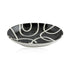 Blue Pottery Decorative Rice Plate—Geometric Pattern—Black & White