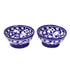Blue Pottery Deep Blue Floral Bowls—Set of 2