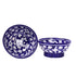 Blue Pottery Deep Blue Floral Bowls—Set of 2