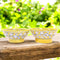 Blue Pottery Floral Bowls—Set of 2—Yellow