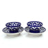 Blue Pottery Floral Collection - Elegant 2-Piece Serving Set