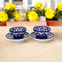Blue Pottery Floral Collection - Elegant 2-Piece Serving Set
