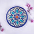 Blue Pottery Floral Pattern Decorative Plate—White & Blue—6”