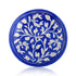 Blue Pottery Floral Pattern Decorative Plate—Cobalt Blue