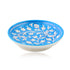 Blue Pottery Floral Pattern Decorative Plate—Cyan Blue—6”