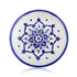 Blue Pottery Floral Pattern Decorative Plate—Cyan Blue—8”