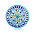 Blue Pottery Floral Pattern Decorative Plate—Cyan Blue—8”