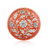 Blue Pottery Floral Pattern Decorative Plate—Red—8”