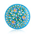 Blue Pottery Floral Pattern Decorative Plate—Turquoise—8”