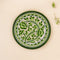 Blue Pottery Round Plate - Green