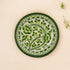 Blue Pottery Round Plate - Green