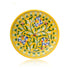 Blue Pottery Floral Pattern Decorative Plate—Yellow—8”
