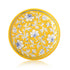 Blue Pottery Floral Pattern Decorative Plate—Yellow—8”