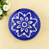 Blue Pottery Floral Pattern Decorative Plate—Cobalt Blue—6”