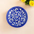 Blue Pottery Floral Pattern Decorative Plate—Cobalt Blue—6”