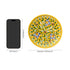 Blue Pottery Floral Pattern Decorative Plate—Yellow—8”