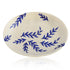 Blue Pottery Foliage Pattern Decorative Rice Plate—White