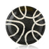Blue Pottery Geometric Pattern Decorative Plate—Black & White—6”