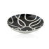 Blue Pottery Geometric Pattern Decorative Plate—Black & White—8”