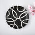 Blue Pottery Geometric Pattern Decorative Plate—Black & White—8”