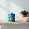 Blue Pottery Jar with Lid - Turquoise