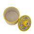 Blue Pottery Jar with Lid - Yellow