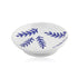 Blue Pottery Leaves Pattern Decorative Plate—White and Blue —6”